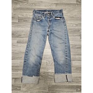 Vintage 60s Levis Big E 501 Zip Fly Selvedge Jeans 29X29 Made In USA